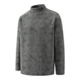 thumbnail image 3 of VgaVtl Long Sleeve Shirts Men Turtleneck Fleece Mens Clothes Shirts Loose Warm Gray Casual Tie-Dye Layering Shirts,L, 3 of 4