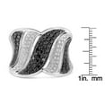thumbnail image 5 of 14k White Gold 1.25ct TDW Treated Black Round Diamond Cocktail Ring Band(H-I ,SI1-SI2), 5 of 5
