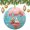 pattern-1305, variant on Christmas Tree Ornaments Watercolor Rabbit Christmas Tree Hangings Holiday Clearance Hanging Christmas Decorations Xmas Party Supplies Bunny And Bird Flying In A Balloon Ceramic Ornament