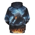 thumbnail image 2 of LAOLIUSN Men's Traditional Dragon Hoodie Funny Anime Graphic Sweatshirts Size S–4XL, 2 of 7