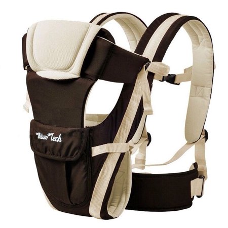 Infantino Infant Sling - Adjustable Newborn Infant Baby Carrier Comfortable Baby Wrap Rider Sling Baby Carriers Backpack -Khaki