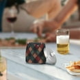 thumbnail image 5 of Yayeee Ashtray with Lid for Cigarette Smokeless Stainless Steel Home Ash Holder, Red Tartan Pattern, 5 of 7