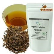 Yame's Finest Organic Hojicha Loose Leaf tea - JAS Certified, Non-GMO, No-additives, Authentic Japanese Origin, 100% Pure Premium Hojicha (roasted green tea) leaves, 100 gram bag