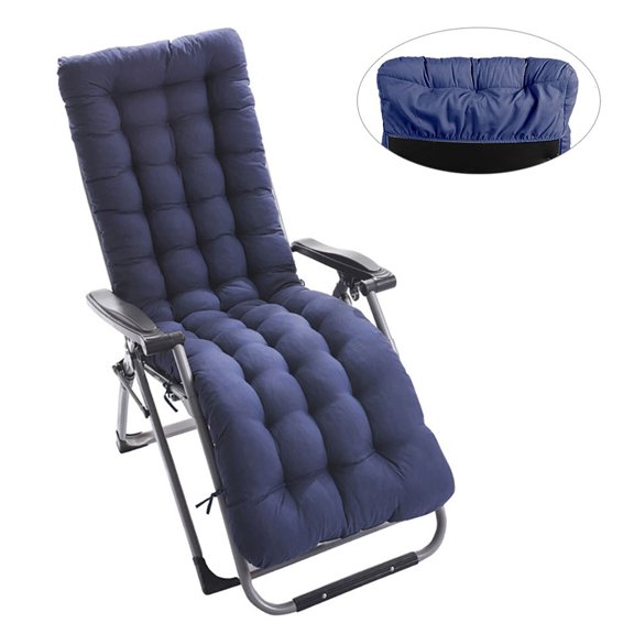 Fyeme Sun Lounger Recliner Cushion Garden Furniture Replacement Pad Recliner Cotton Seat Indoor Outdoor Recliner Cushion