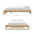 thumbnail image 6 of Nexera Lido Queen Platform Wood Bed Frame with Slats Natural Blonde Oak, 6 of 7