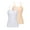 White/Beige, variant on ANFERRY Womens Cotton Camisoles with Shelf Bra Solid Basic Spaghetti Straps Tank Tops Camis Pack of 2