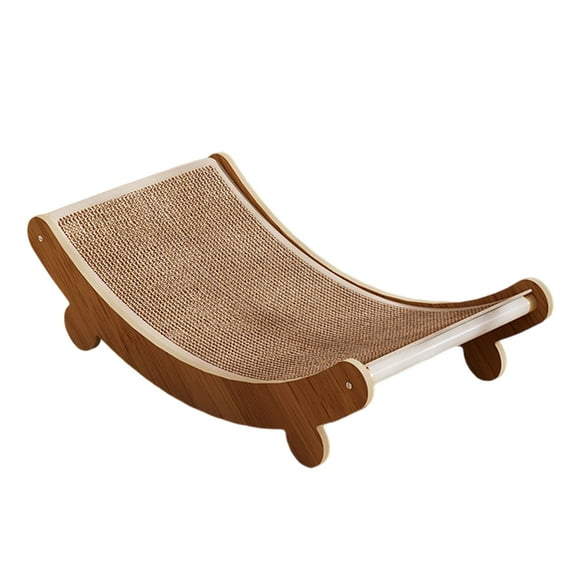 Elevated Cat Lounger Bed with Sisal Scratch Mat for Indoor Pet Relaxation and Comfort