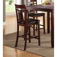 thumbnail image 5 of 5 Piece Dining Table and Chairs Set, Wooden Table and 4 High Back Chairs with Cushion Seats, Accent Side Table Set for Dining Room Living Room Kitchen, Cherry, 5 of 6