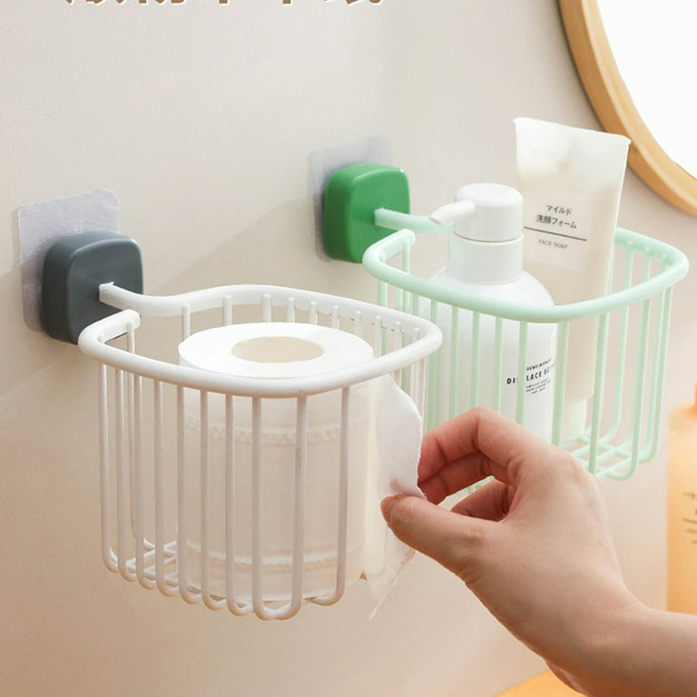 Paper Roll Holder Bathroom Wall Mounted Hanging Draining Storage