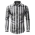 thumbnail image 2 of Eashery Blouses Men's Short Sleeve Casual Button Down Shirts, Slim Fit Contrast Collared Summer Button Up Shirts for Men Black Large, 2 of 4