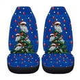 thumbnail image 5 of Xoenoiee Tree Santa Claus Print Car Seat Covers + Rear Backrest Cover + Rear Bottom Bench Cover, Christmas Decor Car Seat Covers Full Set 4 Pieces Car Accessories, Universal fit, 5 of 7