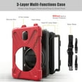thumbnail image 7 of XYX Case for Samsung Galaxy Tab Active 2 8.0 inch SM-T395 with 360 Degree Rotating, Hand Strap, Shoulder Strap, Red, 7 of 7