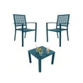 thumbnail image 4 of Studyset Bistro Set 3 Piece Outdoor Patio Bistro Set,3 Pieces Patio Furniture Set,Metal Outdoor Furniture With 2 Chairs And Coffee Table,Modern Bistro Set For Garden,Balcony,Porch, 4 of 5