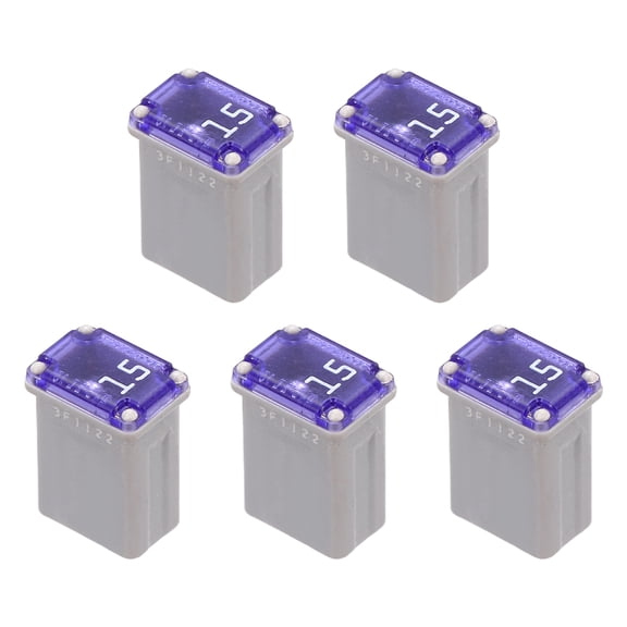 10 Pcs Micro Cartridge Fuses 15A Slow-Blow Automotive Fuse Kit for Car Electrical Protection