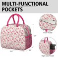 thumbnail image 6 of Womens Pink Bows and Baseballs Pattern Lunch Box for Work,Insulated Lunch Bag for Women,Loncheras Para Mujer,Leakproof Adult Lunch Bag for Work,Beach,Travel,Picnic,Camping, 6 of 7