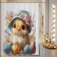 thumbnail image 7 of Shower Curtain for Bathroom Watercolor Chicken Easter Egg Flower Waterproof Bath Curtains Shower Curtains with Hooks,Cartoon Spring Bathroom Curtain Privacy Drapes for Bathtubs Toilet 36x72in, 7 of 7