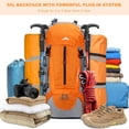 thumbnail image 2 of Mochila de senderismo Loowoko, impermeable, 50 litros, para acampar con funda para lluvia, 2 of 6