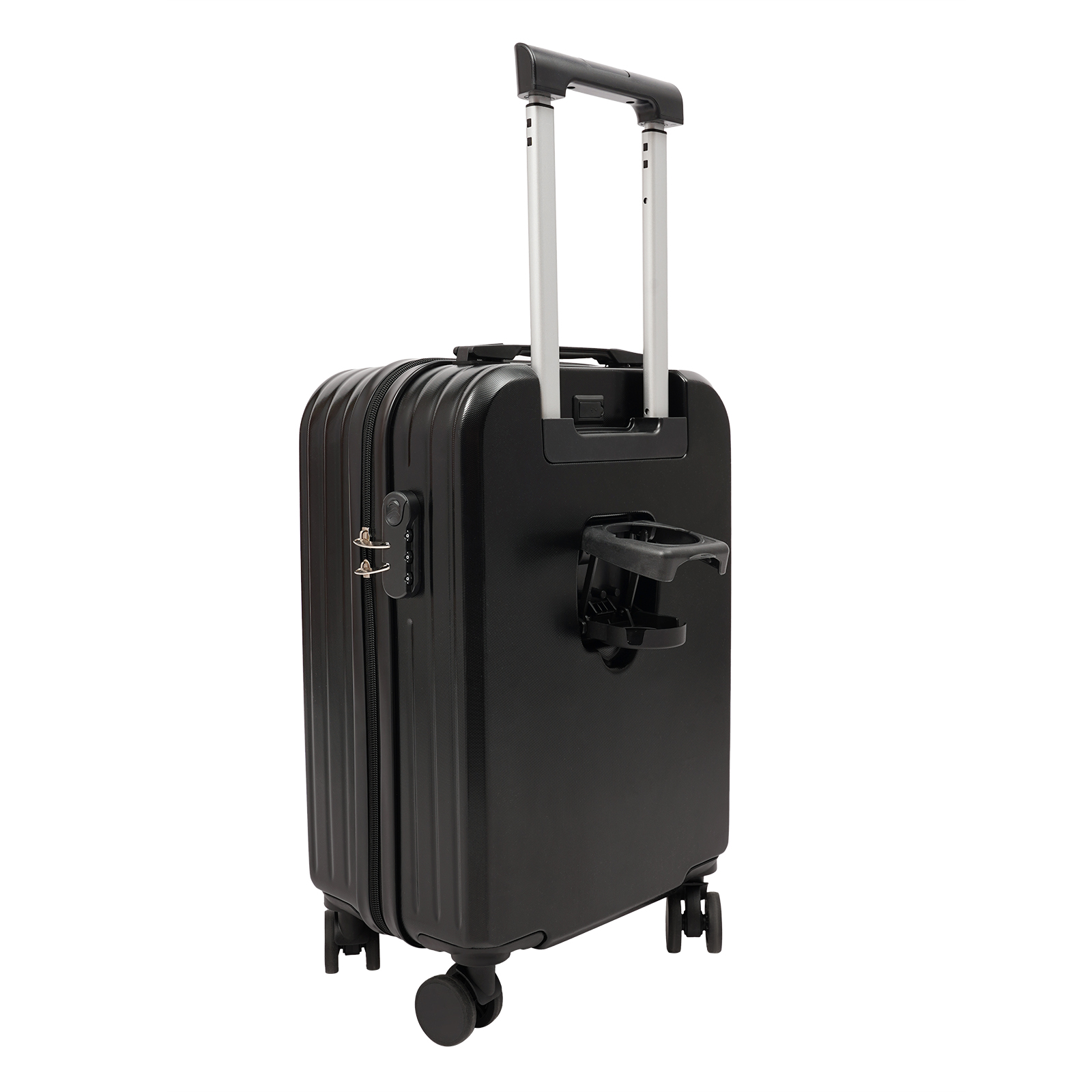 40kg/88.18 Lbs Freestanding Black Carry on Luggage Rectangular Travel Luggage Suitcase for Short-distance Domestic