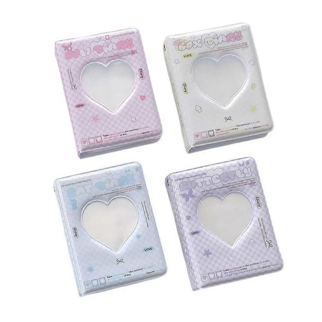 Photo Card Binder, 3 Inch Cute Photo Card Holder, Love Hollow Album, Pocket Collection Book, Photos, Small Cards