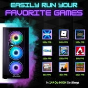 Novatech Phantom 2.0 Prebuilt Gaming PC Desktop Computer - RTX 3050 - Intel i7 Xeon 3.5GHz - 16GB RAM - 512GB M.2 SSD WiFi/BT, Win 11 - Gaming Computer Tower - Pre Built PC Gaming