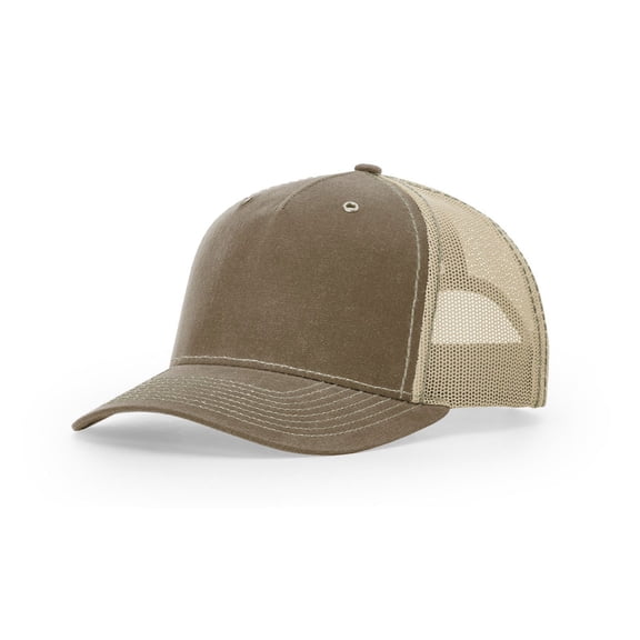 Richardson 112WH Hawthorne Trucker Caps - Buck Khaki