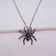 thumbnail image 4 of 3PCS Halloween Spider Shape Colgante, collar y aretes Set Cartoon Masquerade Costume Party Cosplay Accesorios de joyería (Plata, Negro), 4 of 6