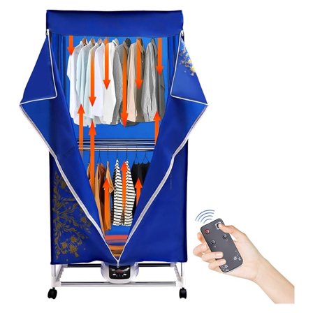2-Tier Portable Clothes Dryer, Travel Mini 1200-1500W Machine, 66.14lbs Capacity Foldable Electric Dryer Rack, With Digital Automatic Timer For Apartment House（RV3200 rpm）