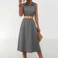 thumbnail image 5 of LYXSSBYX Summer Dresses for Women 2024 Fashion Women's Spring Summer and Casual One-shoulder Sleeveless Solid Color Dress, 5 of 7