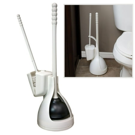Deluxe Heavy Duty Toilet Plunger With Bowl Brush Caddy Holder Deluxe Heavy Duty Toilet Plunger With Bowl Brush Caddy Holder