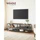 thumbnail image 1 of SONGMICS HOME Mueble de TV, Mesa de TV para Televisores de hasta 70 Pulgadas, Ancho 160 cm, Marco de Acero, con Estantes, para Salón, Dormitorio, Marrón Rústico y Negro LTV095B01, 1 of 6