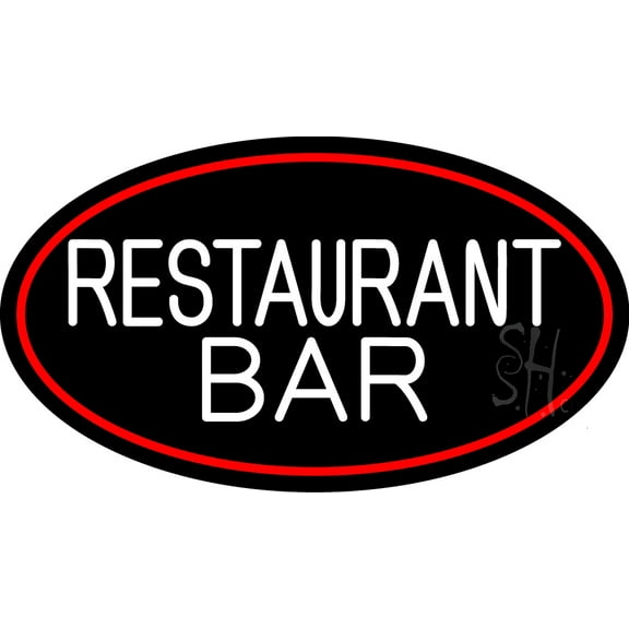 Restaurant Bar LED Neon Sign 20 x 37 - inches, Clear Edge Cut Acrylic Backing, with Dimmer - Bright and Premium built indoor LED Neon Sign for Bar decor.