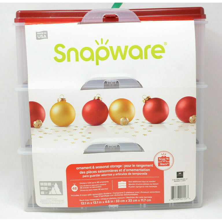 Snapware Christmas Ornament Storage Boxes Make Organizing A Snap!