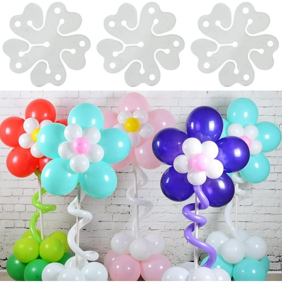 Limei Portable Flower Shape Balloon Clips Holder, 50 Pieces