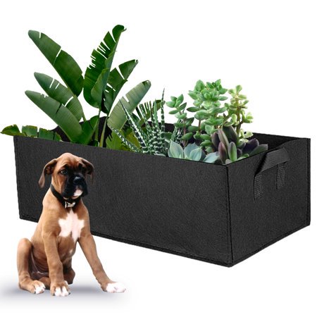 ZOELNIC 3PCS Rectangular Garden Plant Raised Bed Elevated Vegetable Growing Bag  Rectangular (M)