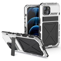 No Screws Metal Case for iPhone 14 Plus Cover, Outdoor Sports Military Heavy Duty Alloy Aluminum Metal Case Dustproof Protective Shockproof Cover for iPhone 14 Plus 6.7 inch,Silver