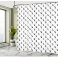 thumbnail image 4 of Ambesonne Eye Chart Shower Curtain, Repeating Phoropter, 69"Wx75"L, Charcoal Grey and White, 4 of 4