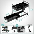 thumbnail image 6 of Under Sink Organizer, 2 Pack Bathroom Cabinet Organizer, 2 Tier Sliding Cabinet Basket Organizer Drawer, Multi-Purpose Bath Collection Baskets for Bathroom, 6 of 8