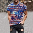 thumbnail image 2 of Men's Shirt Independence Day Flag Leisure Sports Comfortable Breathable Crew Neck Short Sleeved Mens T Shirt, 2 of 4