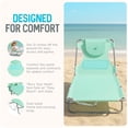 thumbnail image 3 of Ostrich Ladies Comfort Lounger, Beach Camping Pool Tanning Chair, Teal, 3 of 12