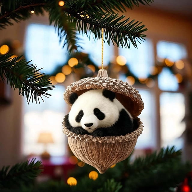 Adornos navideños acrílicos colgantes de 8 cm | Adornos duraderos para árbol de Navidad | Aro ligero para colgar | Decoración festiva para el hogar | Divertidos adornos navideños para regalar en