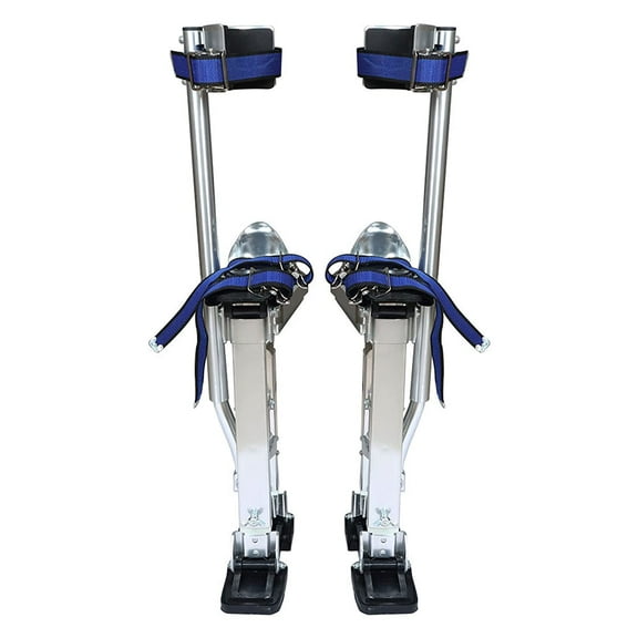 EPOTOOR Adjustable Drywall Stilts 24-40 Inch Aluminum Alloy Stilts for Painting or Cleaning Silver