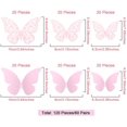 thumbnail image 1 of 120 Piezas 60 Pares 3D Decoración de Pared de Mariposas en Capas Pegatinas de Mariposa Extraíbles Calcomanías Murales Huecas Diy Arte Decorativo de Pared Manualidades para Habitación de Bebé Hoga, 1 of 2