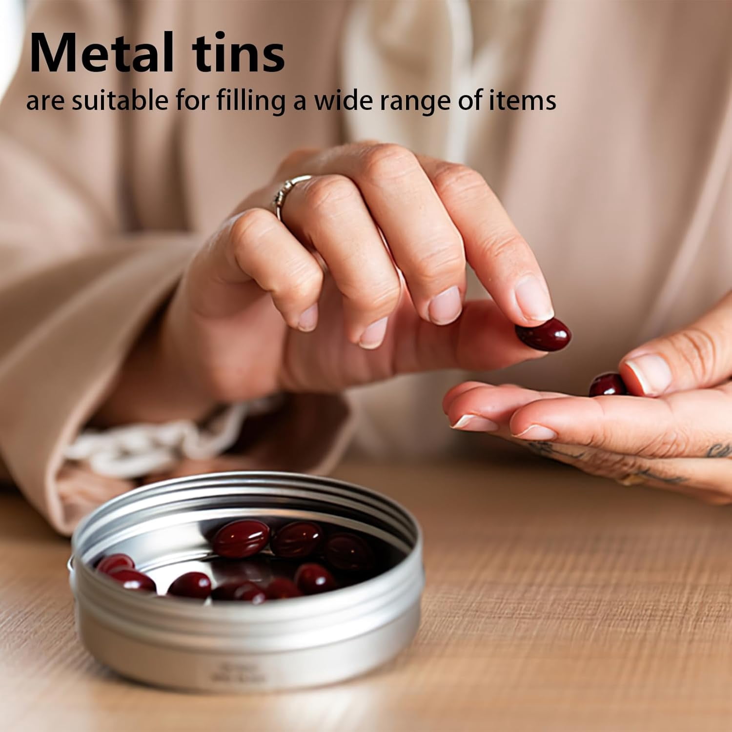 Lip Balm Containers,20-Pack 60ml Refillable Travel Size Aluminum Jars - Leak-Proof Cosmetic Cream Containers(DSF)