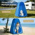 thumbnail image 5 of Pop Up Shower Tent for Camping Portable Instant Changing Shelter with Ventilation Window and Carry Bag Privacy Dressing Room Bathroom Toilet for Beach and Outdoor Use Blue Spacious 6 Feet 3..., 5 of 6