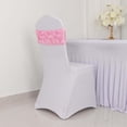 thumbnail image 6 of Efavormart 5 Pack Pink Satin Rosette Spandex Banquet Wedding Chair Sashes Band For Wedding Party Banquet Event Decoration, 6 of 11