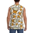 thumbnail image 4 of Goofa Giraffes Head Printed Men's Sleeveless T-Shirt - Athletic Gym Workout Tank Top for Men - Moisture-Wicking, UPF 30+ Quick-Dry Muscle Tee-Large, 4 of 8