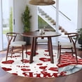thumbnail image 3 of Round Rug 5Ft Washable Non-Slip, Valentine's Day Gnomes Circle Area Rugs for Living Room Bedroom, Love Heart Red Indoor Floor Mats Carpet Runner for Home Decor Aesthetic, 3 of 8
