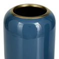 thumbnail image 2 of DecMode 13", 11"H Blue Metal Vase, Set of 2, 2 of 8