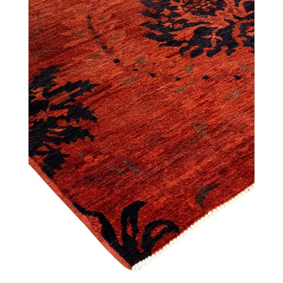 Vibrance, One-of-a-Kind Hand-Knotted Area Rug - Rust, 8' 4" x 10' 1"