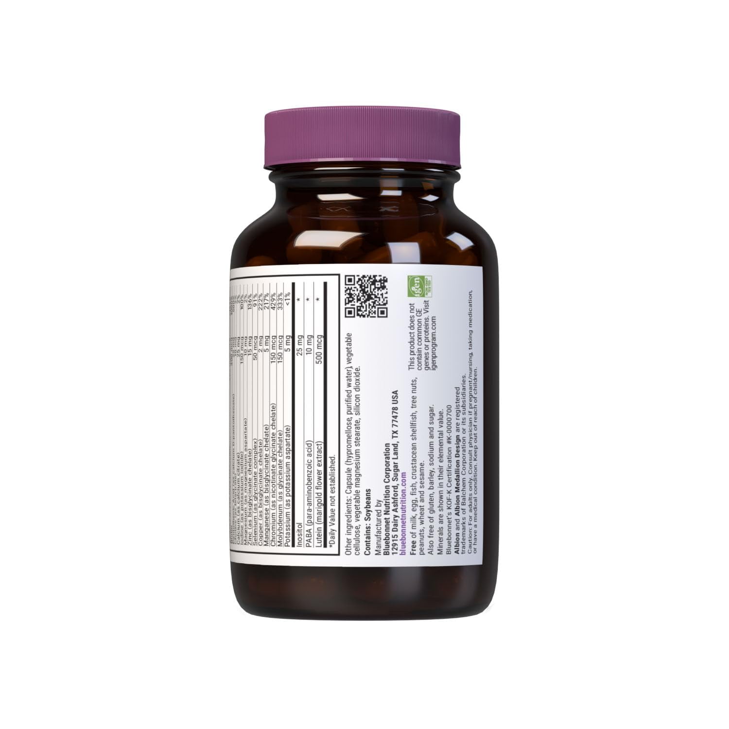 Bluebonnet Multi One (Iron Free) Complete Full Spectrum Multiple, B Vitamins, 60 Days
